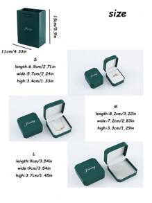 1PC/4PCS 茴香天鹅绒戒指盒、耳环吊坠首饰盒、戒指耳环礼品盒、珠宝展示（珠宝仅用于展示目的） - 多種款式 - 查看 5