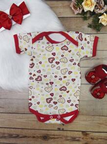 Conjunto Bebê Menina Estampado Verão Body e Short - Multicolorido - Visão 5