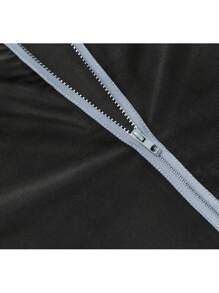 VFJ 1 套女式全覆盖连帽泳衣，沙滩罩衫 2 件套，紧身，水疗/运动拉链泳衣 - 黑色 - 查看 10