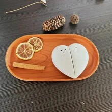 2pcs/Set Heart-Shaped Ceramic Spice Jars, Salt Pepper Seasoning Storage Container, Creative Combination, Hotel & Home Kitchen Condiment Organizer, Reusable & Easy To Clean, Also Suitable For Elegant Decoration, Wedding Party Favor - White - View 2