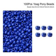100/200pcs Acrylic Pony Beads Multicolor Plastic Bucket Beads For Jewelry Making DIY Braid Bracelet Necklace Pendant