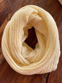 Knitted Collar Scarf Double Wrap Soft Wool Winter Fashion - transparente - Ver 3