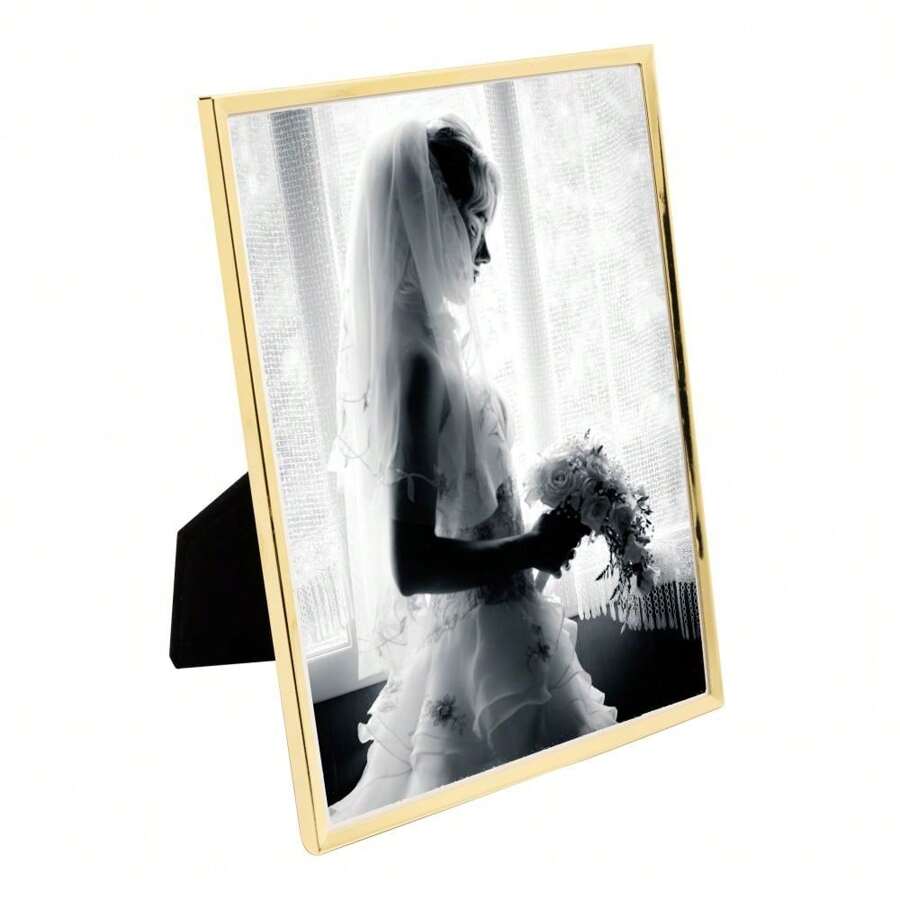 Porta Retrato Wolff Classic de Aço Inox Dourado 20cm x 25cm