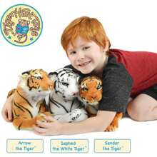 Flecha el Tigre - Peluche de animal de 17 pulgadas (la medida de la cola no está incluida) - De Tiger Tale Toys