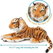Flecha el Tigre - Peluche de animal de 17 pulgadas (la medida de la cola no está incluida) - De Tiger Tale Toys