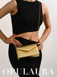 OpulAura Women's Evening Bag, Formal Clutch Purse For Wedding, Cocktail Party, Glittering Minimalist Design, Elegant Flap Mini Banquet Bag Suitable For Teenagers, Women, Socialites, Career Women To Use For Wedding, Bridesmaid, Party, Christmas, Halloween Ball, Birthday Gift, Attending Gala, Work Events