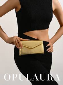 OpulAura Women's Evening Bag, Formal Clutch Purse For Wedding, Cocktail Party, Glittering Minimalist Design, Elegant Flap Mini Banquet Bag Suitable For Teenagers, Women, Socialites, Career Women To Use For Wedding, Bridesmaid, Party, Christmas, Halloween Ball, Birthday Gift, Attending Gala, Work Events