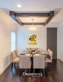 1pc Twelve Sunflowers, Vincent Van Gogh Art Reproduction Canvas Print Wall Art For Home Decor, Perfect For Your Home, Living Room, Bedroom, Kitchen, Apartment, Office, Hotel, Restaurant, Office, Bathroom, Bar, Etc. Framed And Ready To Hang