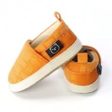 RABEISIR 幼儿防滑轻便步行鞋，纯色不对称格子图案，适合日常穿着和度假，四季皆宜 - 橘色 - 查看 6