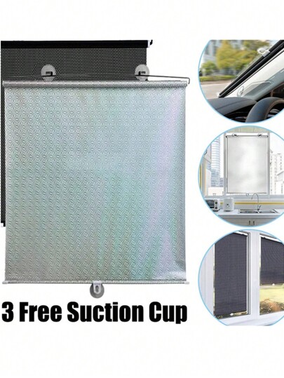 1 szt. 4 rozmiary uniwersalne rolety zwijane przyssawki osłona przeciwsłoneczna bez gwoździ zasłona zaciemniająca samochód sypialnia kuchnia biuro okno zasłony przeciwsłoneczne