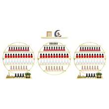 Futchoy 5-Etagen Runde Nagellack Wandhalterung Nagelsalon Lagerung Rack Display Stand - Gold - Übersicht 1