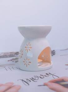 Ceramic Firework Candle Holder, Essential Oil Diffuser, Home Decor Incense Burner Gifts Birthday Graduation - White - View 6