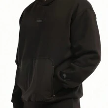 Puma 加絨保暖休閒寬鬆衛衣連帽針織套頭衫 - 黑色 - 查看 5