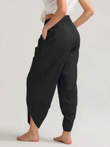 Bohemian Meditation Yoga Harem Style Pants - Black - View 4