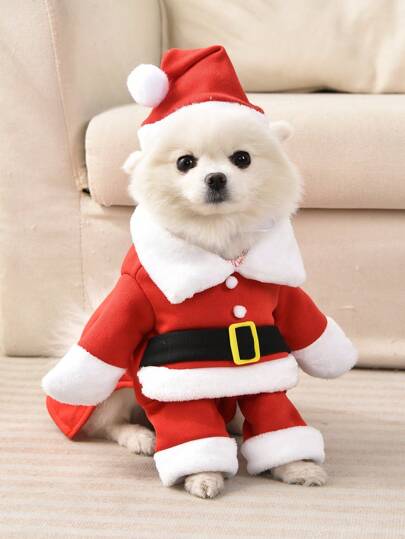 1pc Pet Christmas Standing Clothes For Dogs And Cats, Creative Party Costume For Special Occasions Halloween Halloween Costumes
