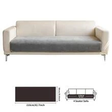 1pc Solid Color Waterproof Sofa Cover, Non-Slip, Pet-Friendly, Simple Style, Non-Sticky, Suitable For Bedroom, Living Room, Office Home Decor, Fits Single, Loveseat, 3-Seater, 4-Seater And Sectional Sofas