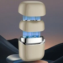 迷你电动剃须刀，带磁性浮动双刀片的感应剃须刀，小巧便携，配有迷你收纳盒，一键操作，USB 充电，IPX6 防水 - 黑色 - 查看 8