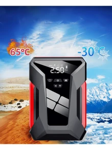 1pc 4 em 1 Emergency Car Jump Starter, Multi-Function Car Battery Jump Starter, 12V Car Starting & Intelligent Tire Inflation/Charging/Lighting All-In-One Machine, 39800MAH 600A Power Bank para até 4.0L Car