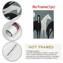 1 bucă tablouri abstracte moderne de cai - Artă în ulei pictată manual fără rame cu cai albi și negri, perfecte pentru decor acasă și birou, cadou ideal pentru iubitorii de cai - disponibil în mai multe dimensiuni - Multicolor - Vizualizare 10
