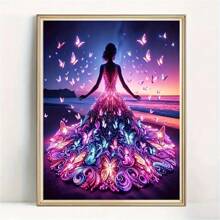 Kit de peinture de diamants DIY pour débutants - forage rond complet, œuvre d'art en mosaïque de thème de bande dessinée, parfait pour la décoration murale de la maison et les cadeaux pour les anniversaires, Noël, Halloween, Thanksgiving - cadre non inclus