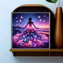 Kit de peinture de diamants DIY pour débutants - forage rond complet, œuvre d'art en mosaïque de thème de bande dessinée, parfait pour la décoration murale de la maison et les cadeaux pour les anniversaires, Noël, Halloween, Thanksgiving - cadre non inclus