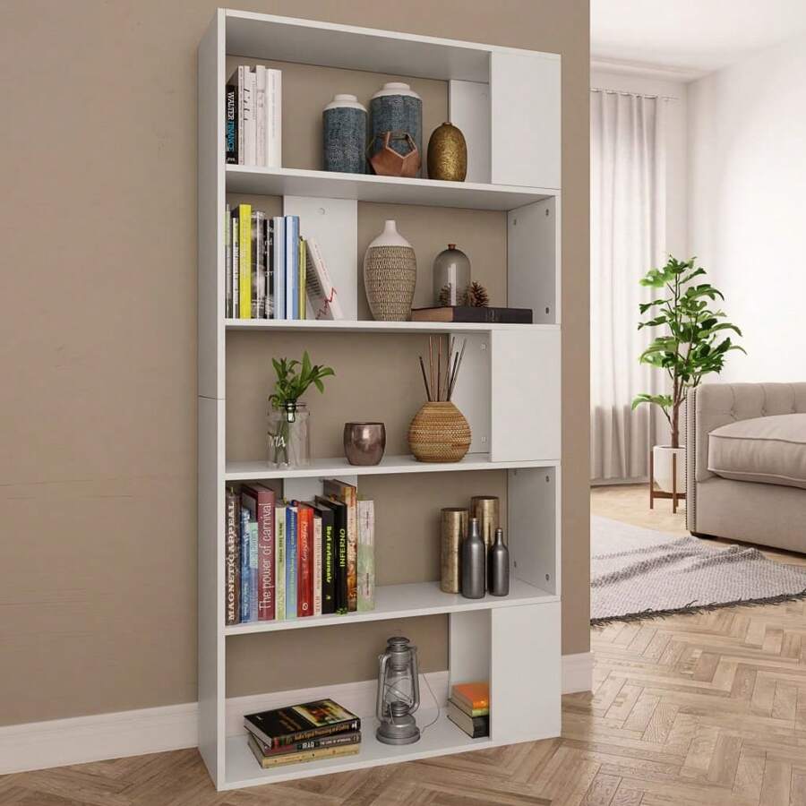 VidaXL Bookcase/Room Divider White 80x24x159 Cm Wood
