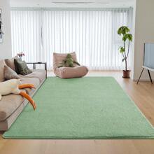 Large Area Rugs For Bedroom Living Room,  Solid Fluffy Super Soft Memory-Foam Furry Bedside Carpets, Modern Indoor Floor Rug Aesthetic Minimalist Rug For Kids Girls Boys Home Decor - Mustard Green - View 9