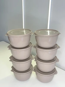 Kit 12 Potes Plásticos - Formatos Variados - Vai ao Micro-ondas, Freezer e Lava-louças - 1 Litro