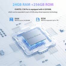 OUKITEL Smartphone C58 Pro senza contratto - 24GB+256GB Android 14, display da 6,7 pollici a 90Hz, fotocamera AI da 50MP+8MP, batteria da 5150mAh, NFC, GPS, dual SIM 4G, senza blocco SIM (versione EU) - Verde - Visualizzare 4