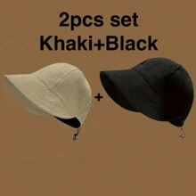 Women's Drawstring Waffle Pattern Baseball Cap, Fashionable Sun Protection Beach Travel Sun Hat, Suitable For Spring & Summer