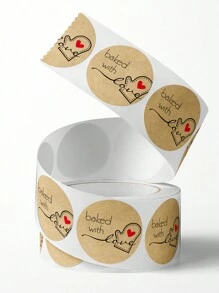 500pcs/Roll Baking Cake Handmade Labels, Pastry Food Festival Decoration Stickers Labels,School Supplies,Back To School