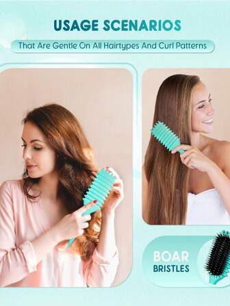 Hair brushes-EU+UK 2025新款卷发造型梳 - 男女通用防毛躁顺滑卷发梳，不拉扯头发，轻松打造完美卷发和波浪。适用于理发店、美容院、返校季、旅行度假等场合。女士美发配件，包括梳子、直发梳、木梳、卷发梳等。美发造型工具，适用于发型设计、美发、梳子、梳子套装、卷发梳、直发梳、女士梳子、美发配件、理发店等。