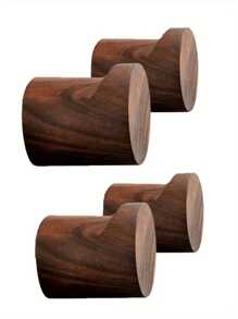 4 Pieces Walnut Wall Hook Set - Traditional Style Handmade Wooden Hat, Jacket Hook - Adjustable, Minimalist, Space-Saving, Non-Slip Design - Easy To Install, Multi-Purpose Home Decoration, Hanging Jacket, Towel, Bag, Hat - Easy To Install - Multicolor - View 9