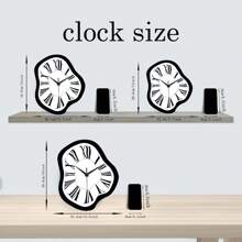 1 pieza Reloj de pared moderno y artístico de 12-16 pulgadas con diseño asimétrico retorcido de madera - Funciona con batería, silencioso y adecuado para sala de estar, dormitorio, habitación estética, cocina, comedor, oficina, decoración de pared del hogar, decoración de pared de galería de arte, regalo para amigos (Batería no incluida)