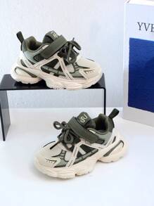 New Kids Breathable Mesh Sports Shoes, Classic Retro Chunky Sneakers For All Seasons, Fashionable Cute Soft Non-Slip EVA Sole Casual Shoes, With High-End Moulded Upper Design For Foot Stability, Suitable For School, Daily Wear, Running