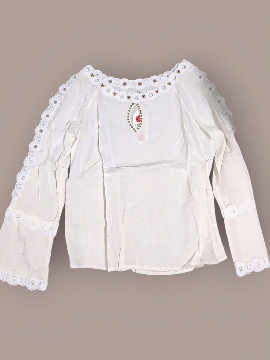 Imported Women's Tricoline Shirt Promotion - White - View 1