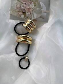 1 chiếc dây buộc tóc liền mạch đa năng, kẹp tóc đuôi ngựa bằng da màu vàng, phụ kiện tóc chất lượng cao, quà tặng cho phụ nữ, dây chun buộc tóc, dây buộc tóc bằng cao su. - Nhiều màu - Xem 3