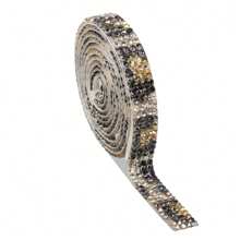 4pcs Sparkling Rhinestone Animal Print Ribbons, Self-Adhesive Crystal Diamond Stickers, Suitable For DIY Crafts, Wedding Decorations, Party Gifts - Applicable To Bags, Clothes, Car Accessories And Shoes, Length 35.4 Inches - Multicolor - View 13