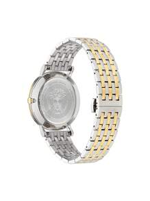 Versace Greca Slim Luxury Watch – 28mm Blue Sunray Dial, Stainless Steel Milanese Mesh Bracelet (VE8Q00424) – Swiss Quartz Dress Watch