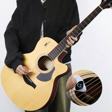 1 Stück tragbare 2-in-1 Gitarren Plektrum & Stimmgerät Kombo, Gitarren Plektrum und Stimmer für Akustikgitarre & Ukulele, 12-Ton Equalizer, vielseitiger Stimmgerät - Verschiedenfarbig - Übersicht 3