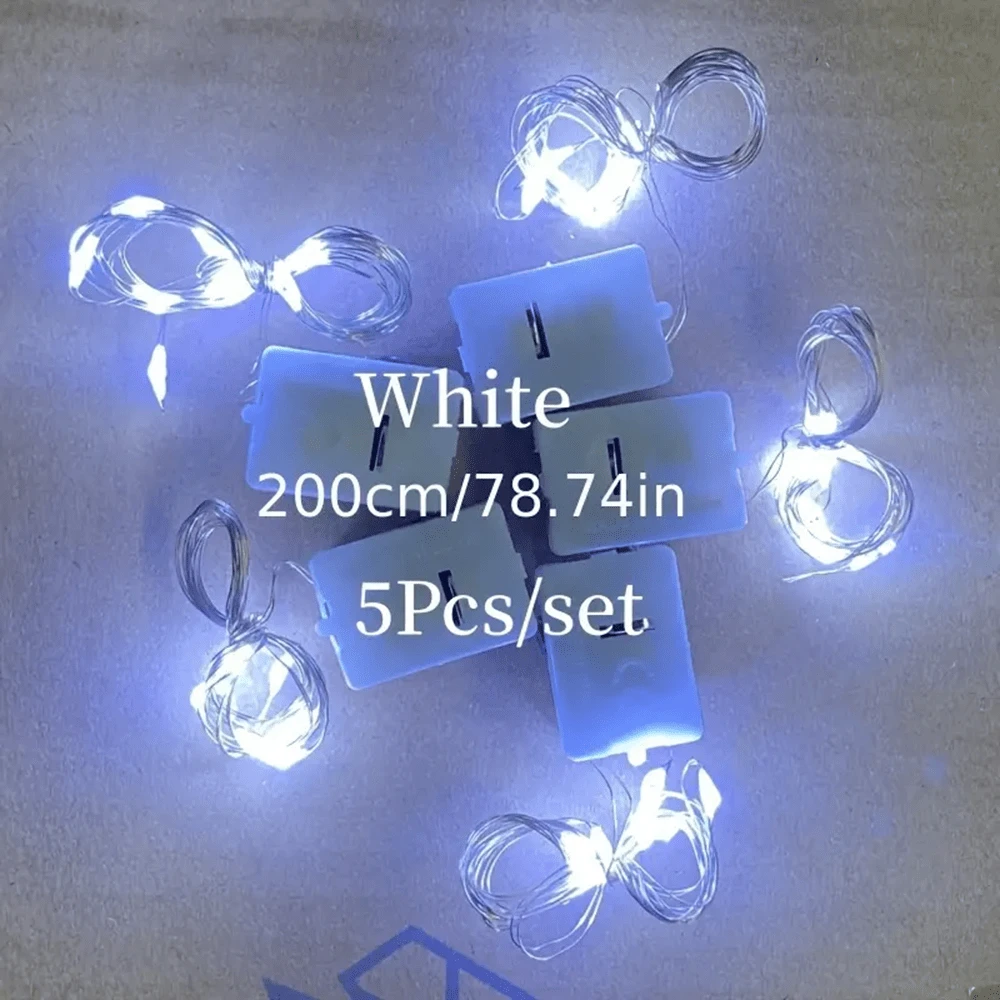 1/5/10/15Pack Fairy Lights Battery Operated,Holiday String Lighting Bedroom Living Room Fairy Lights Button Battery Garden Waterproof Christmas Decor - Little White Box Fairy Light String - View 1