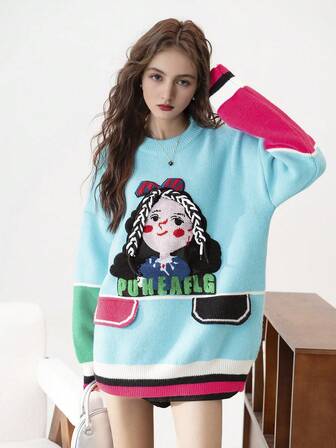 女士休闲套头毛衣，简约时尚，适合秋冬季日常穿着