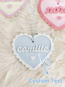 Personalized Acryl Name & Heart Shaped Accessory, Valentine's Day & Gift - Love - View 1