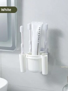 1 件自粘式壁挂牙刷架，防水牙刷挂钩，3 合 1 带牙刷架牙膏架和漱口杯架，适用于浴室淋浴返校 - 彩色 - 查看 9