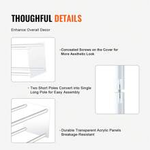 2Pcs & 10Pcs Acrylic Wedding Flower Stand, With Acrylic Laminate,Acrylic Vase Column Geometric Centerpiece Stands, Floral Display Rack For T-Stage Events Reception, Party Decoration Home - 2Pcs 31.5in - 查看 4