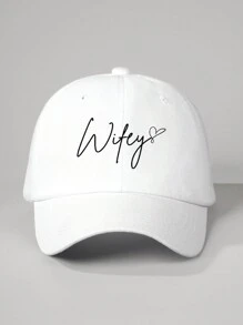 1 件户外印花“Wifey”可调节棒球帽，防晒休闲帽，适合春秋旅行、海滩度假、男士、Y2K 风格