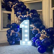 121 quả bóng bay cao su màu xanh navy, thích hợp cho sinh nhật, đám cưới, tiệc chia tay cuộc sống độc thân, lễ tốt nghiệp, kỷ niệm, mùa hè, tiệc theo chủ đề, phông nền, trang trí nhà cửa - đêm xanh - Xem 6