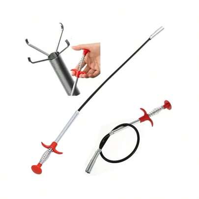 Desentupidor Ralo Pia Com Garras Pegador de Pinça Flexível Limpeza 90cm