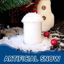 50g Künstlicher Schnee für Innendekorationen zu Weihnachten, Schneeszenenerie Fotografie, Ausstellungsrequisite, Inhaltsstoff: Natriumpolyacrylat
