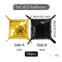 50 tấm tường bóng bay nhôm mạ crôm vuông hai mặt, bộ vòm bóng bay bằng nhôm kim loại 46cm, thích hợp cho tiệc độc thân, kỷ niệm, đám cưới, ngày lễ tình nhân, trang trí phông nền tiệc sinh nhật (nhiều màu) - 50 CÁI - Xem 18